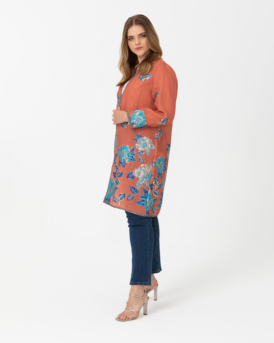 Büyük Beden Desenli Renkli Ceket