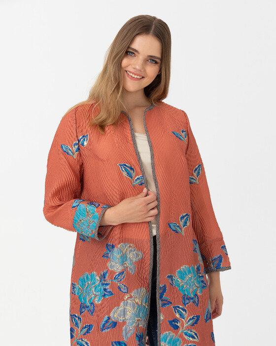 Büyük Beden Desenli Renkli Ceket