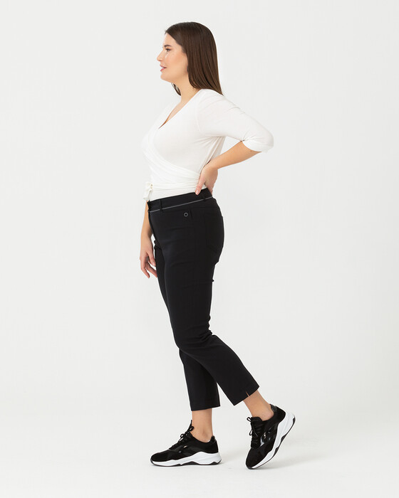PLUS SIZE PANTS WITH SLIT LEGS