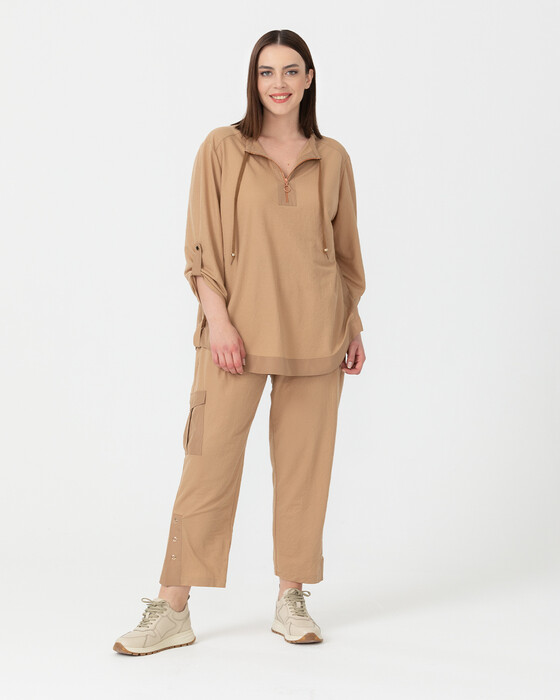 Paçası Düğmeli Pantolon