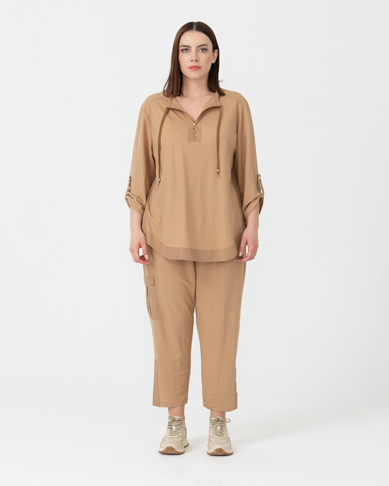 Paçası Düğmeli Pantolon