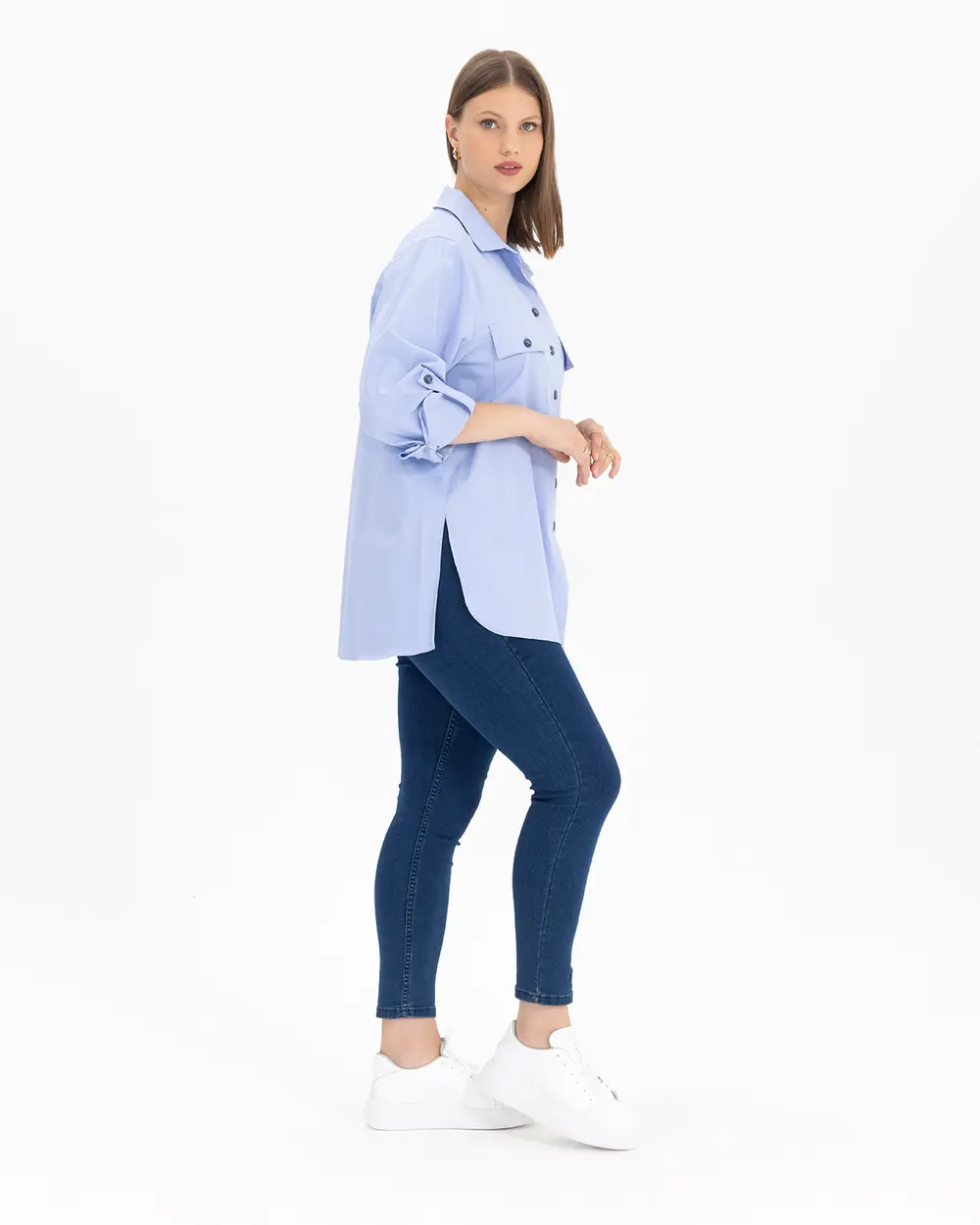 Büyük Beden Cep Detaylı Gömlek