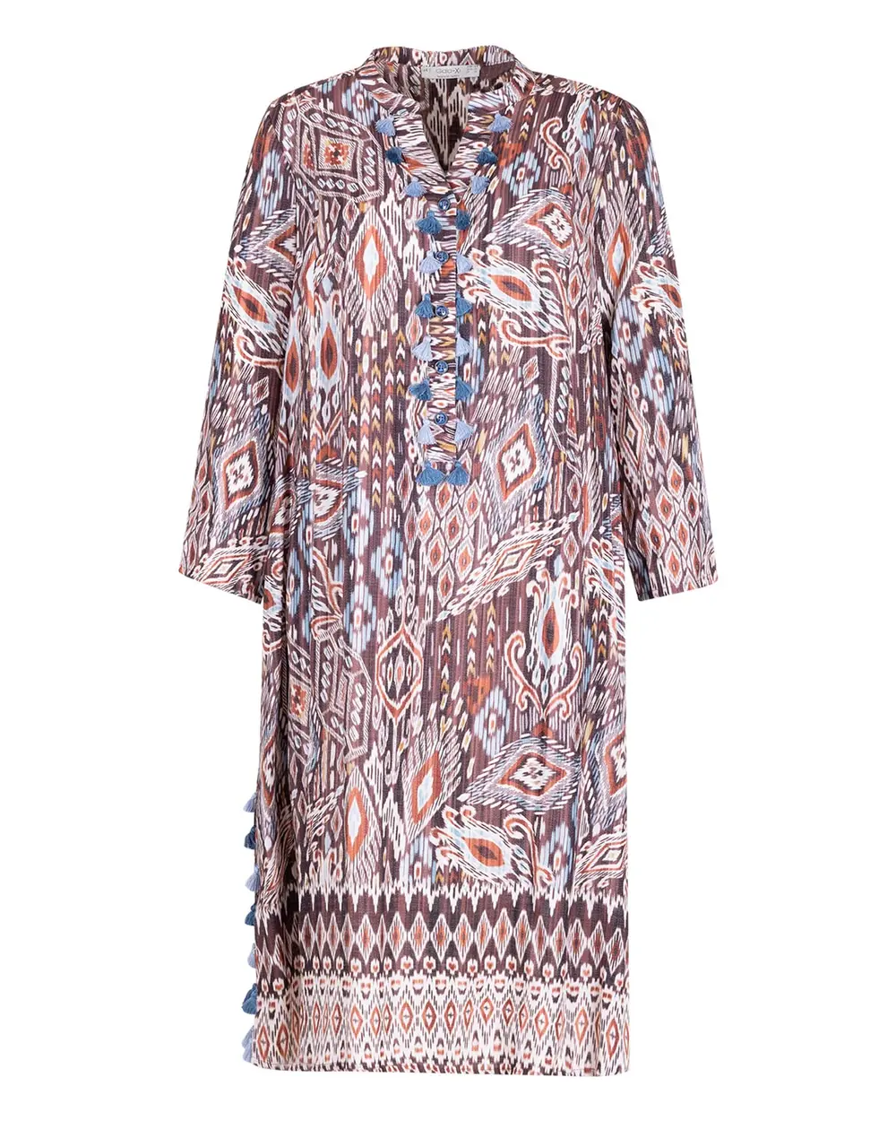 Büyük Beden Etnik Desenli Elbise