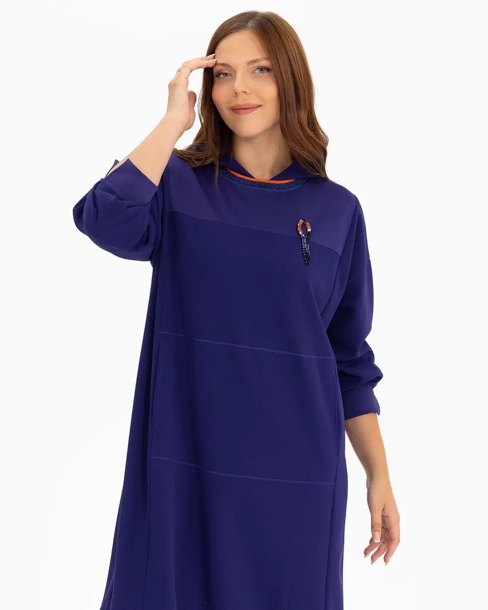 Büyük Beden Boncuk İşlemeli Tunik