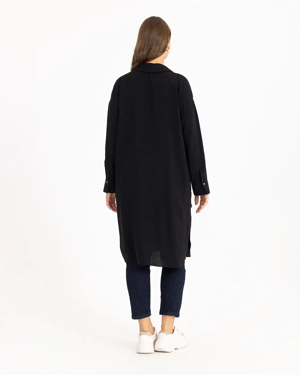 Büyük Beden Cep Detaylı Gömlek Tunik