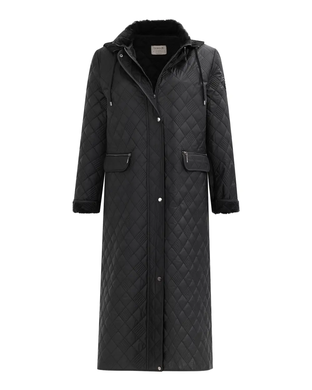 Büyük Beden Cep Detaylı Kapitone Kaban