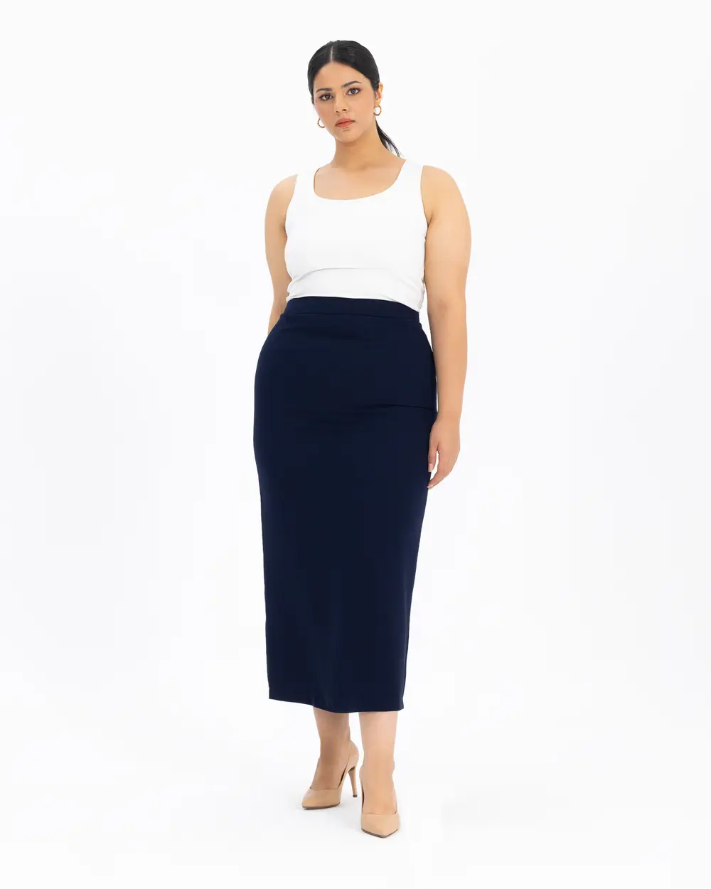 Plus Size Classic Cut Lined Skirt