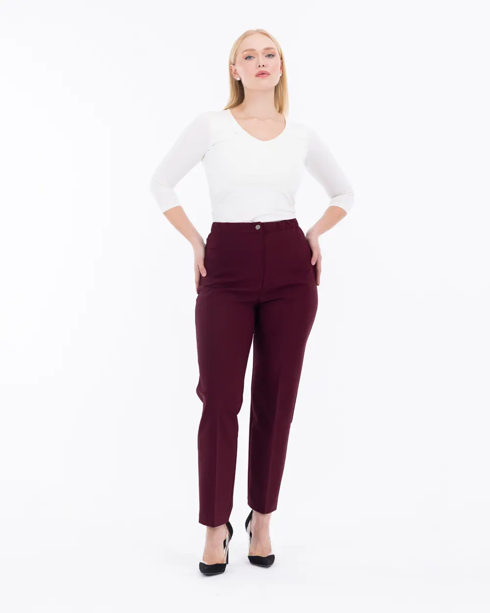 Plus Size Classic Cut Trousers