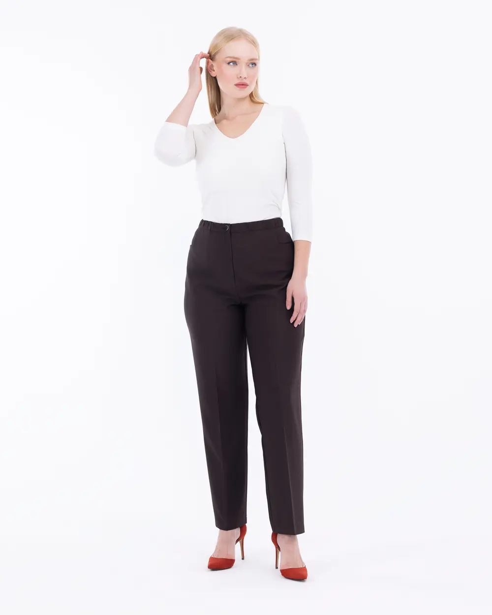 Plus Size Classic Cut Trousers