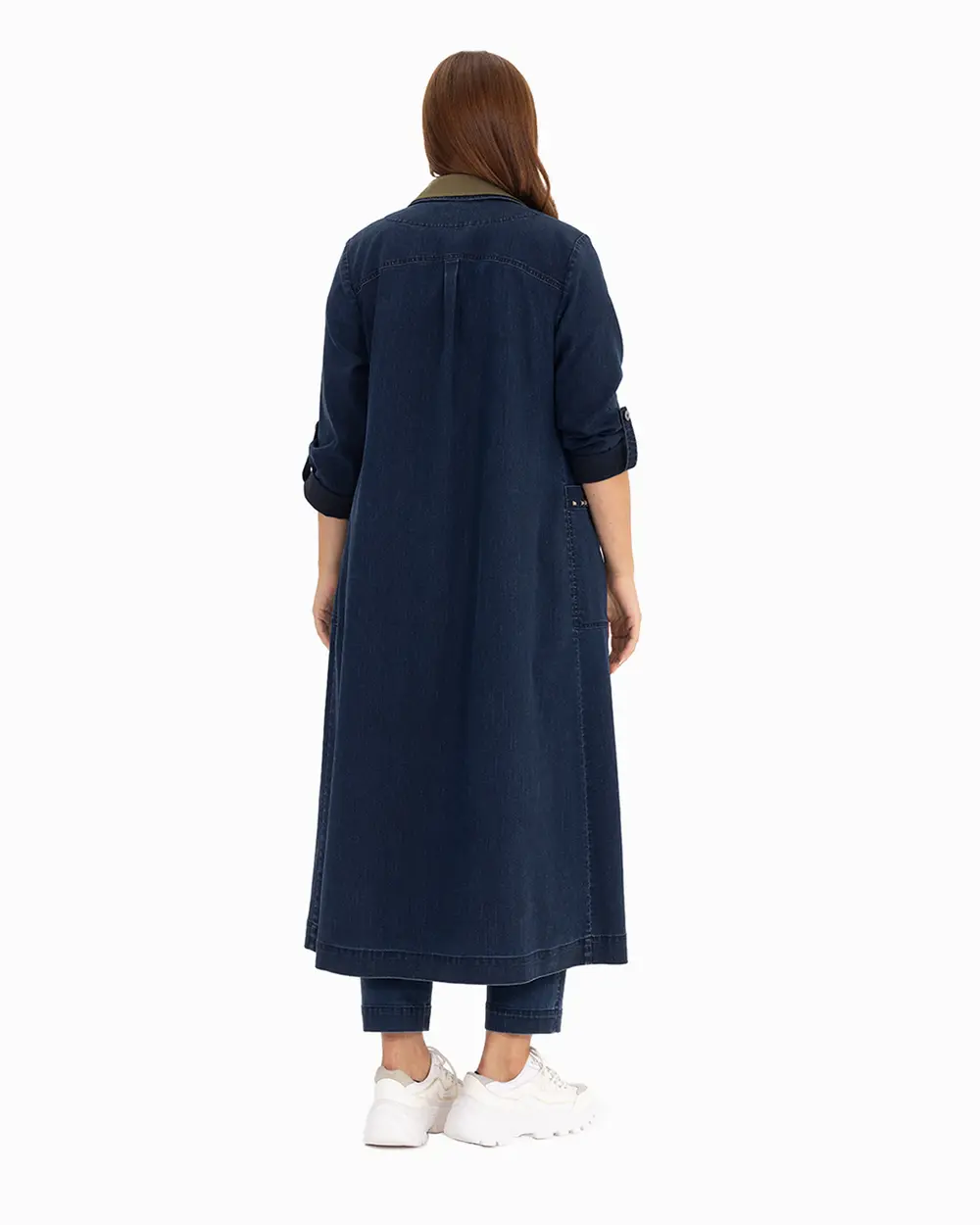 Büyük Beden Cep Detaylı Jean Kap