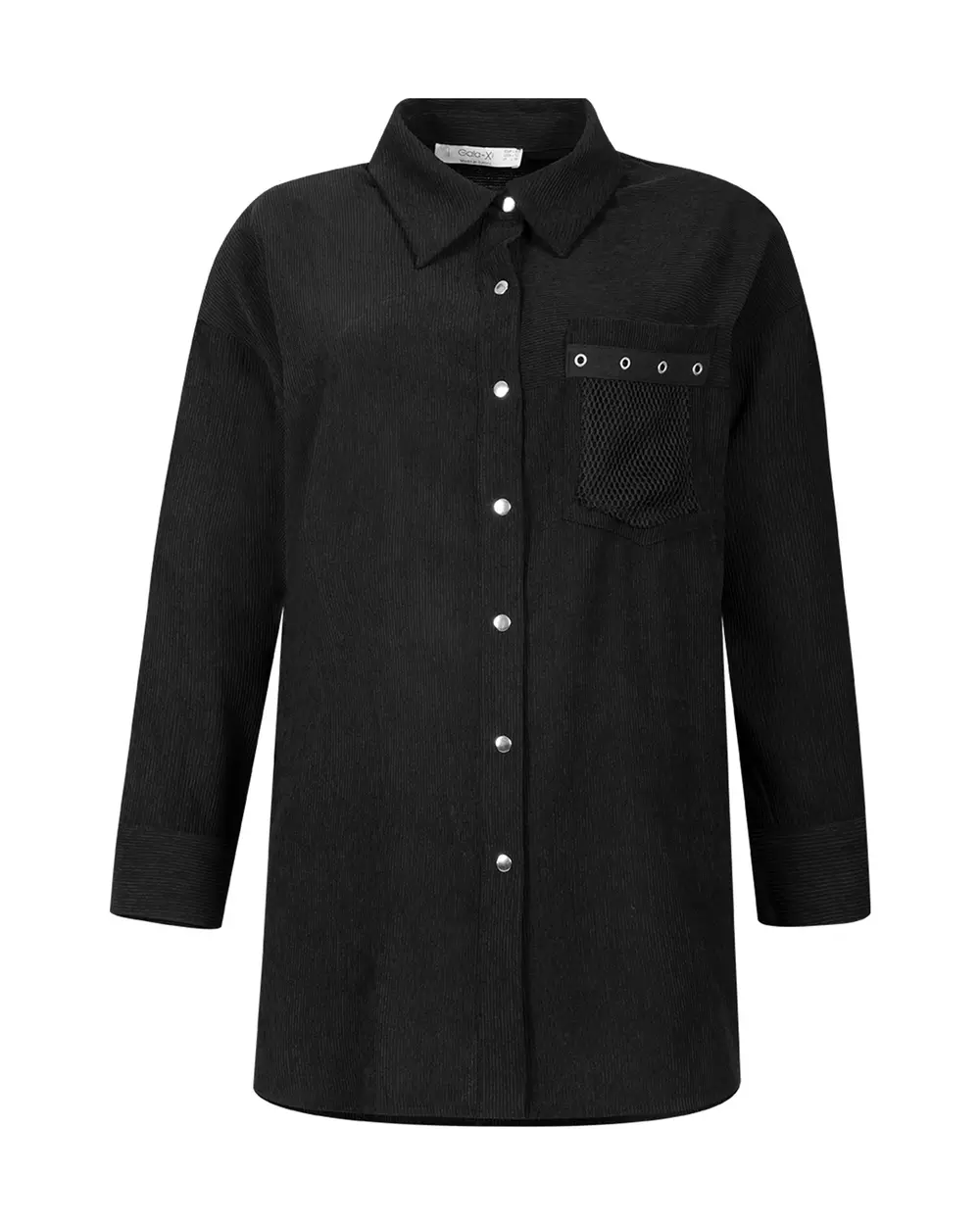 Plus Size Snap Button Shirt