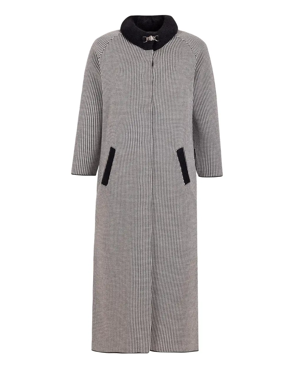 Büyük Beden Kareli Triko Hırka