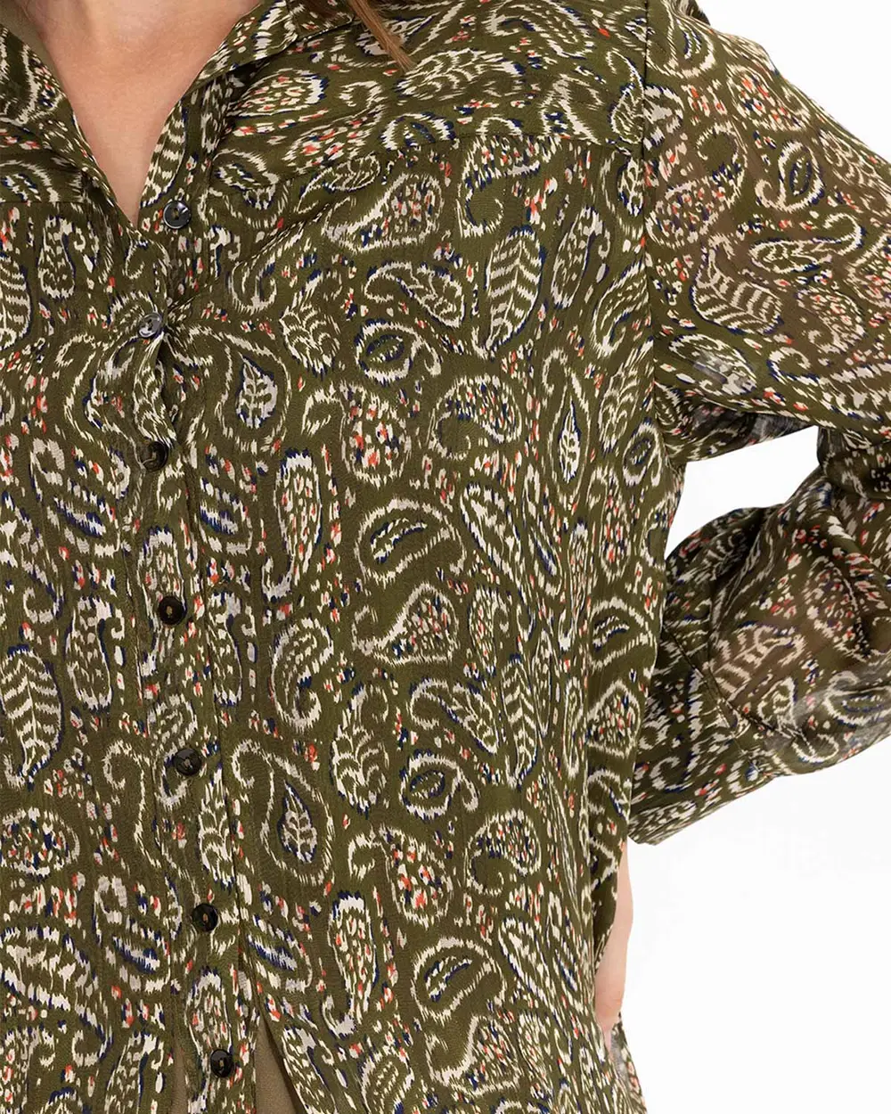 Plus Size Shawl Patterned Tunic