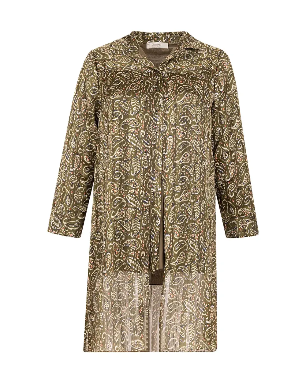 Plus Size Shawl Patterned Tunic