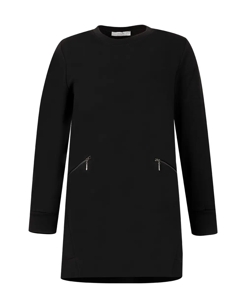 Plus Size Zipper Detailed Sweatshirt Tunic