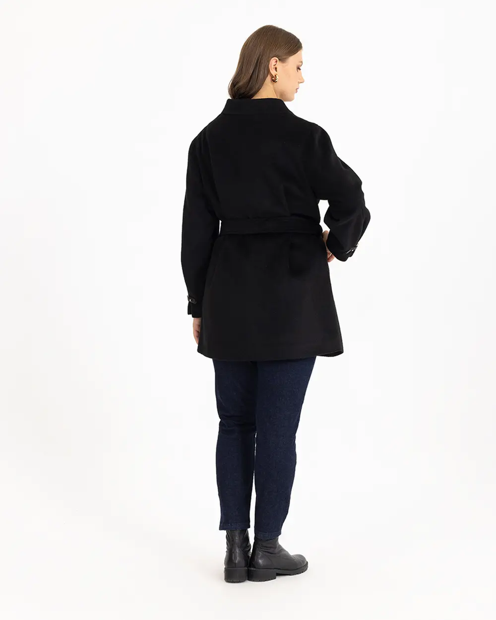 Büyük Beden Hakim Yaka Kaban