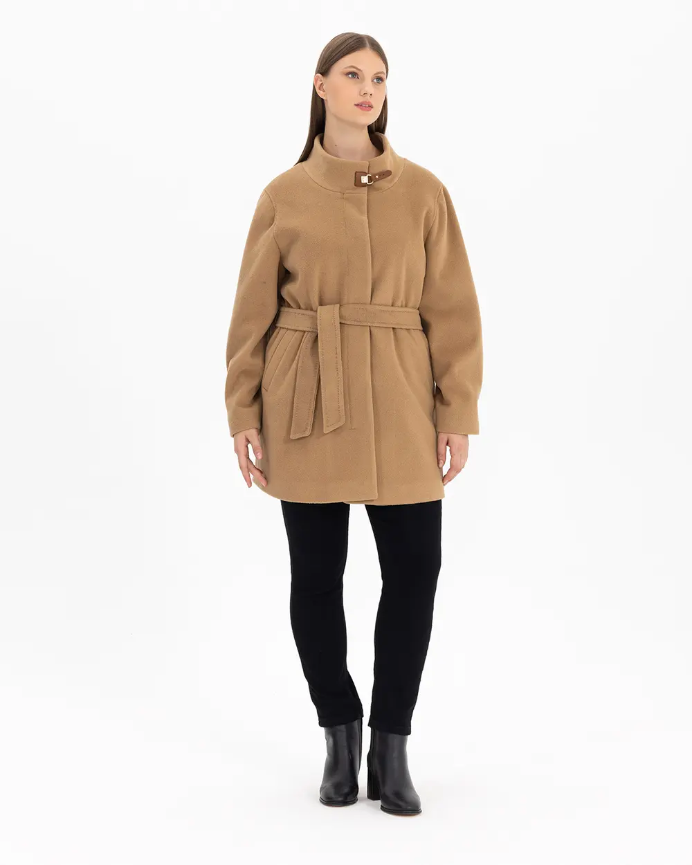 Büyük Beden Hakim Yaka Kaban