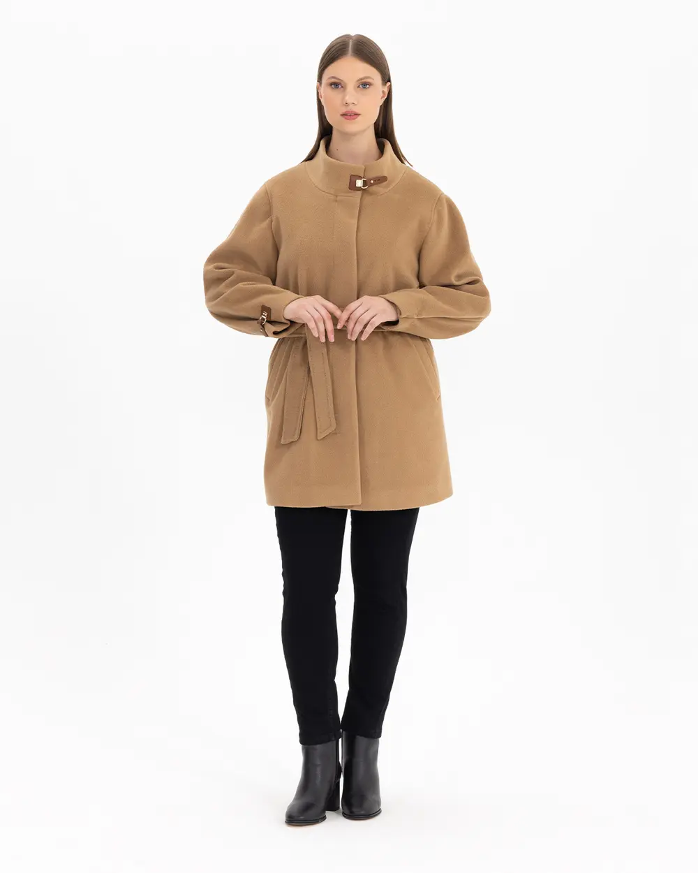 Büyük Beden Hakim Yaka Kaban