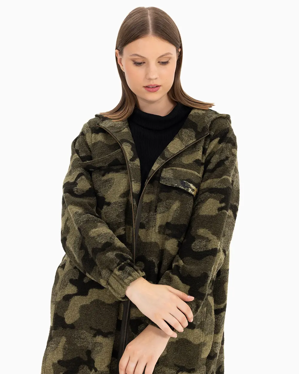 Plus Size Camouflage Patterned Cap