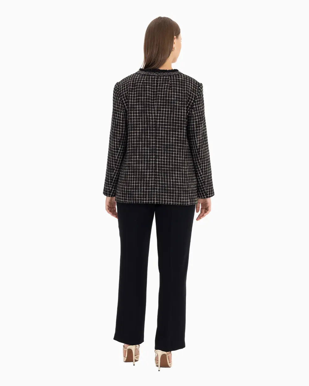 Plus Size Tweed Jacket