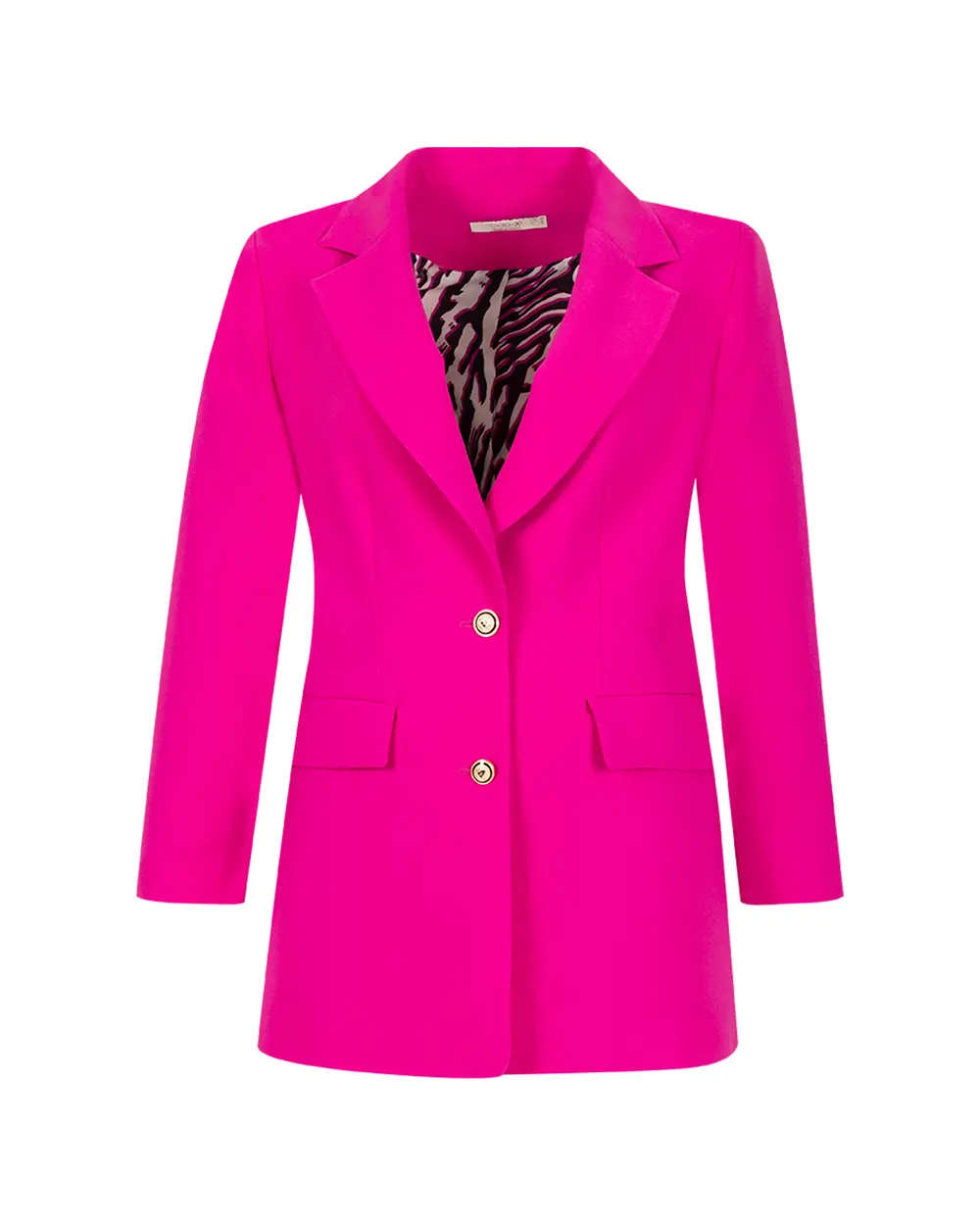 Plus Size Button Detailed Lined Blazer Jacket