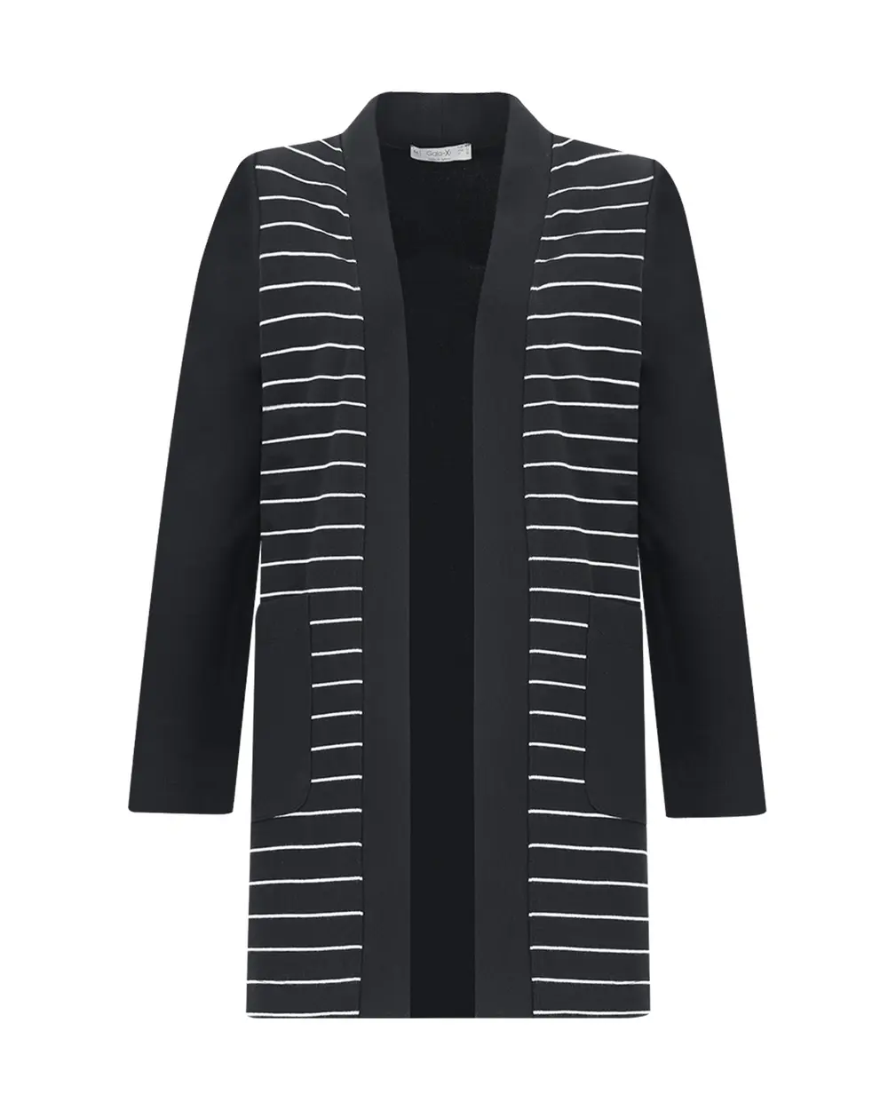 Plus Size Striped Pattern Jacket