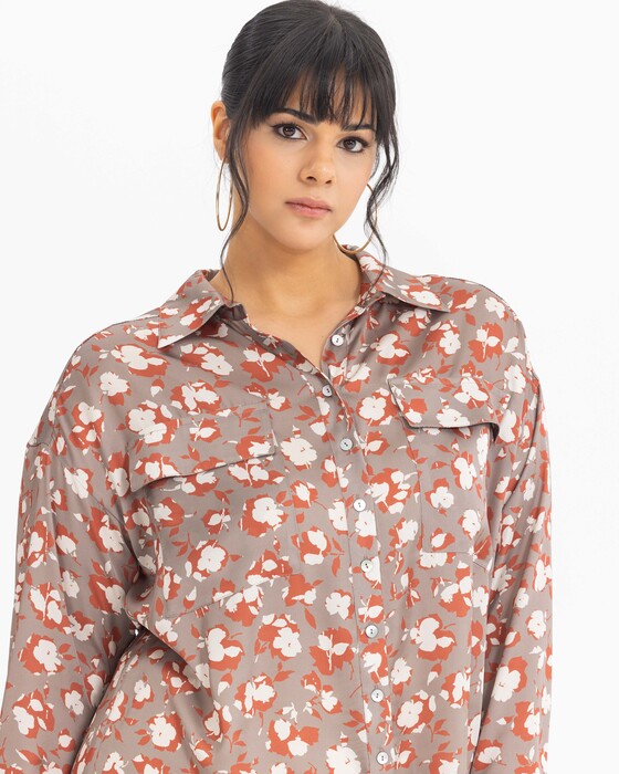 GALAXI PLUS SIZE PRINTED SHIRT