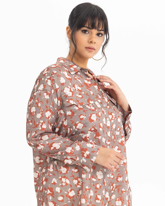 GALAXI PLUS SIZE PRINTED SHIRT