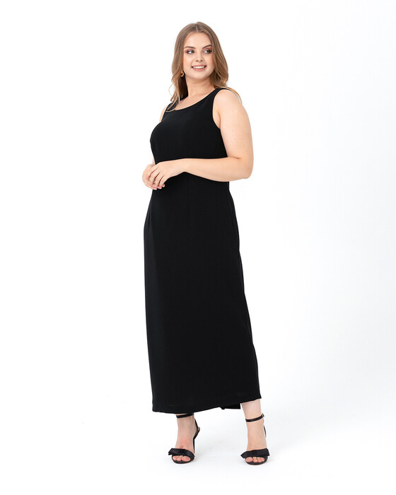 GALAXİ PLUS SIZE SLEEVE LONG DRESS