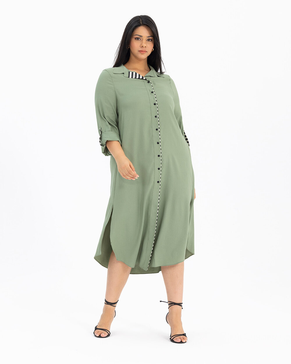 Plus Size Slit Wide Cut Tunic