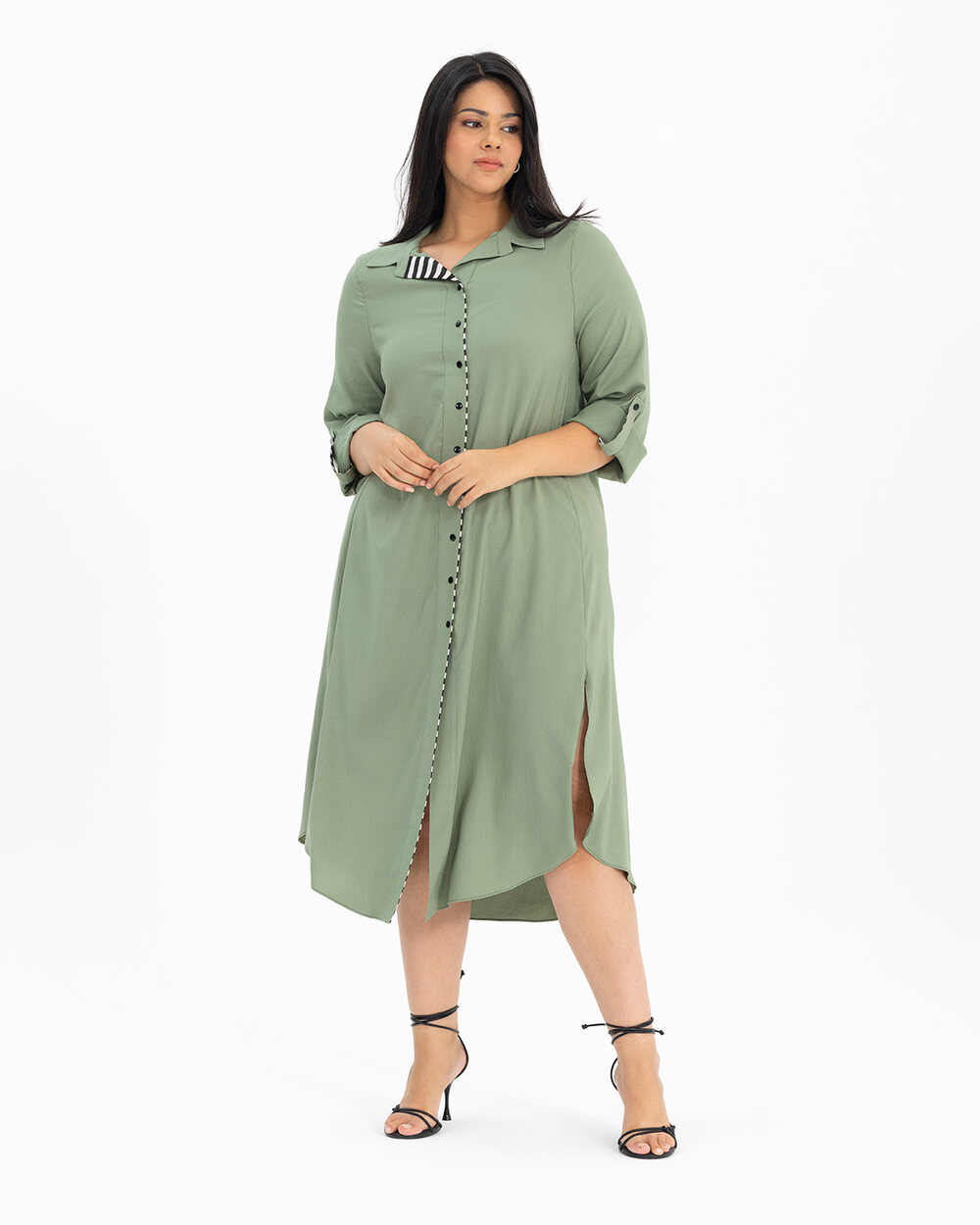 Plus Size Slit Wide Cut Tunic