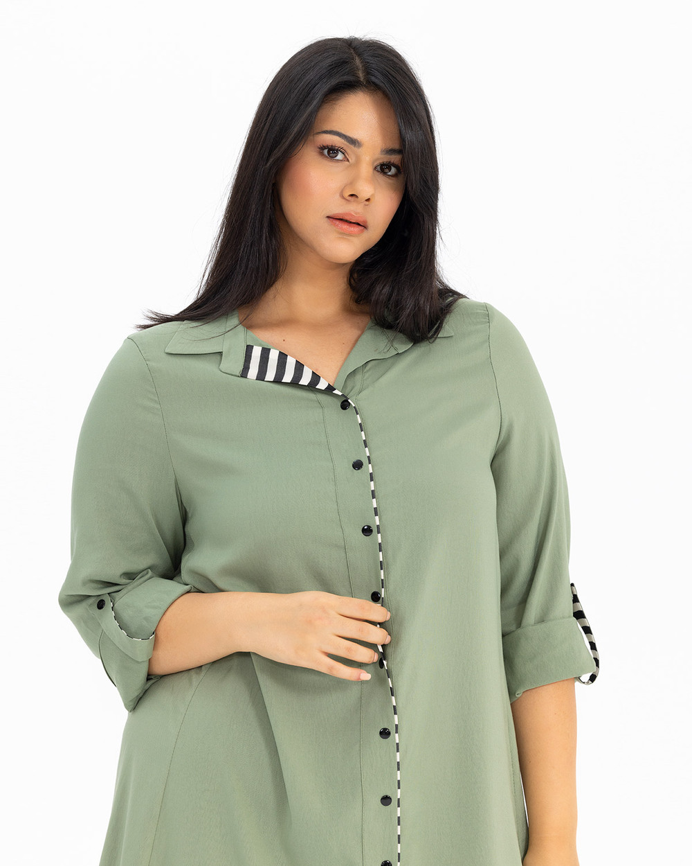 Plus Size Slit Wide Cut Tunic