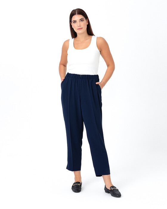 GALAXİ PLUS SIZE ELASTIC WAIST TROUSERS