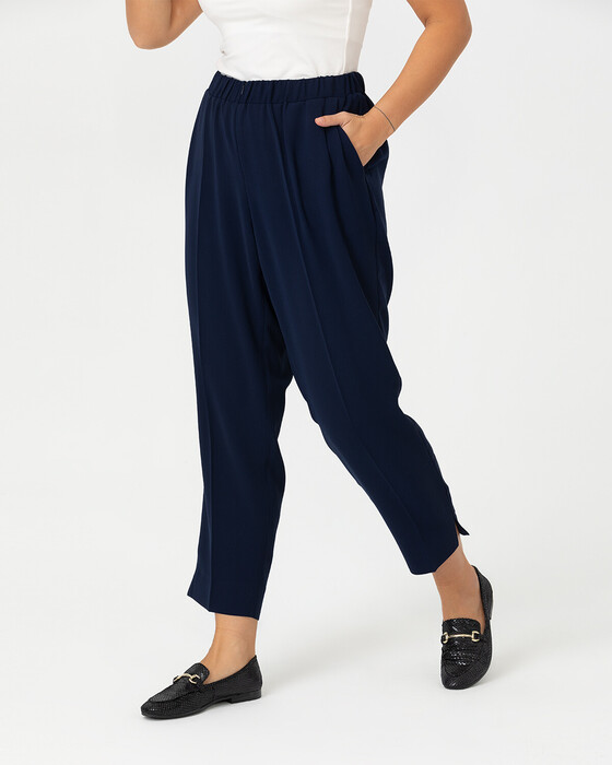 GALAXİ PLUS SIZE ELASTIC WAIST TROUSERS