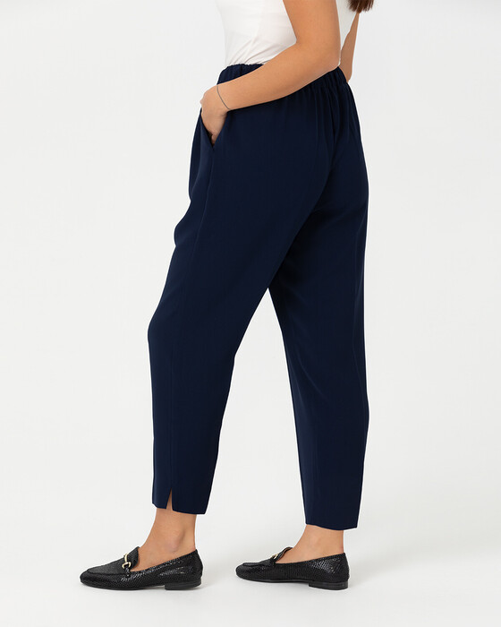 GALAXİ PLUS SIZE ELASTIC WAIST TROUSERS