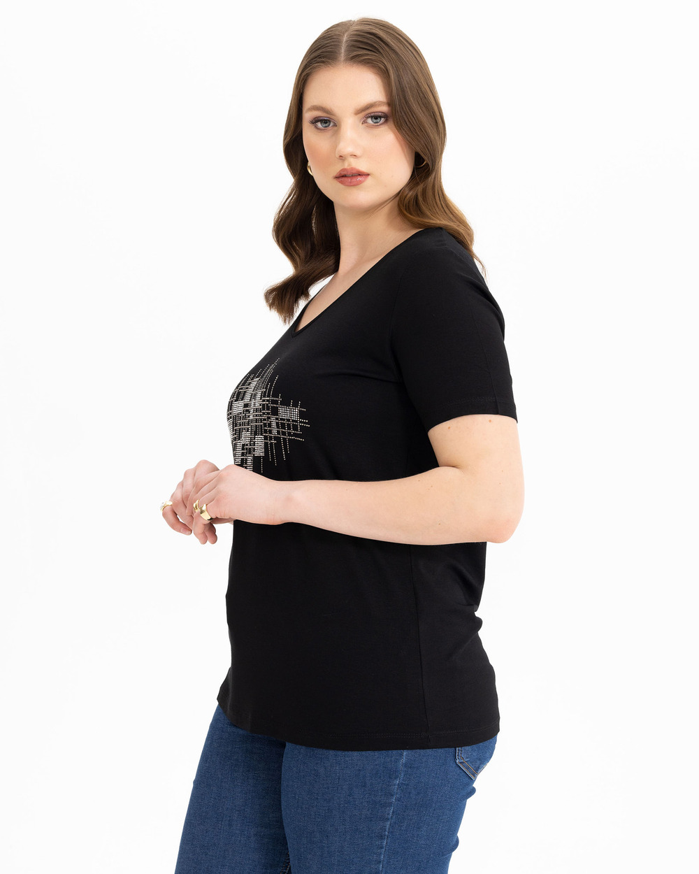 PLUS SIZE STONE SHORT SLEEVE T-SHIRT