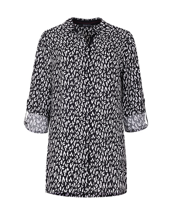 GALAXI PLUS SIZE LEOPARD PRINT SHIRT