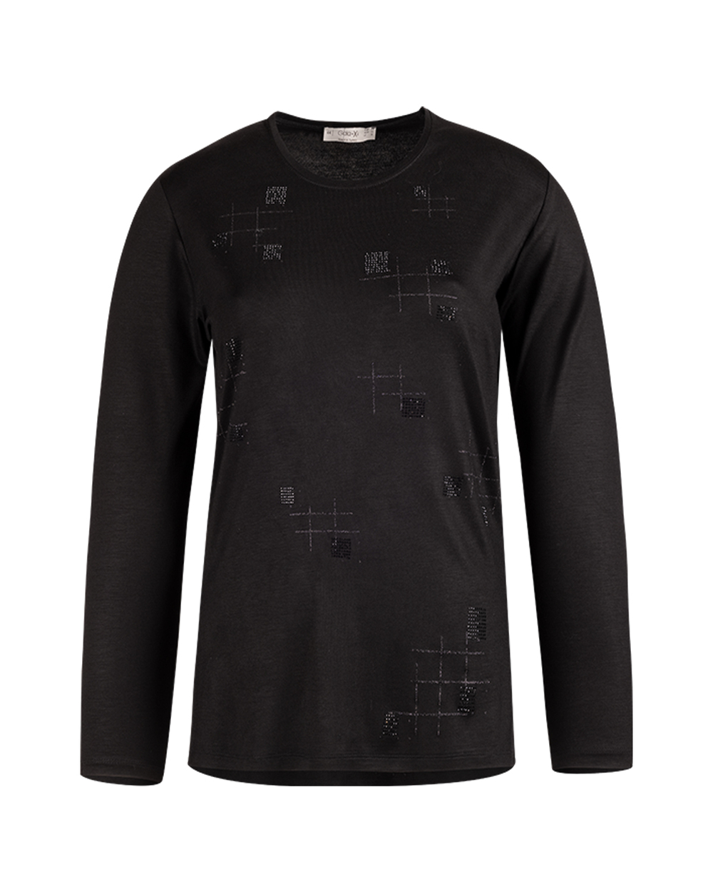 Büyük Beden Yuvarlak Yakalı Uzun Kollu Tişört