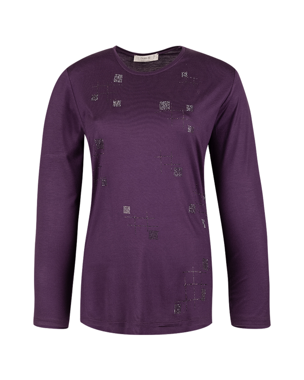 Büyük Beden Yuvarlak Yakalı Uzun Kollu Tişört