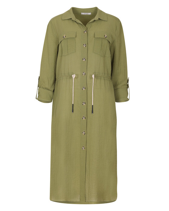 GALAXI PLUS SIZE TIED WAIST TRENCH COAT