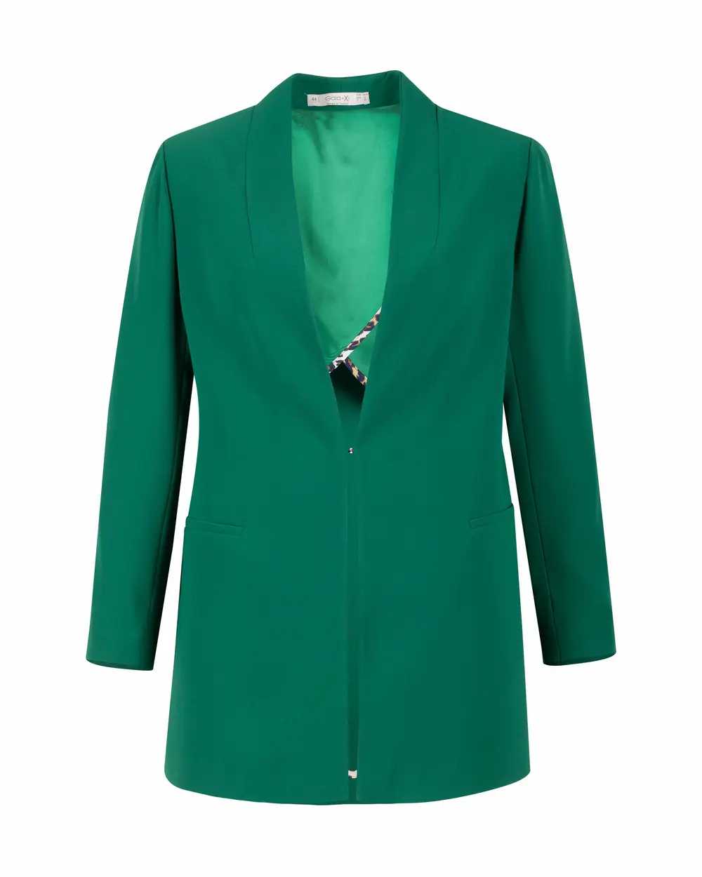 Plus Size Pattern Detailed Blazer Jacket