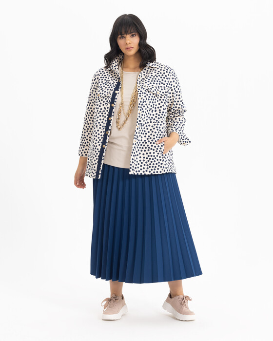 Plus Size Patterned Jacket