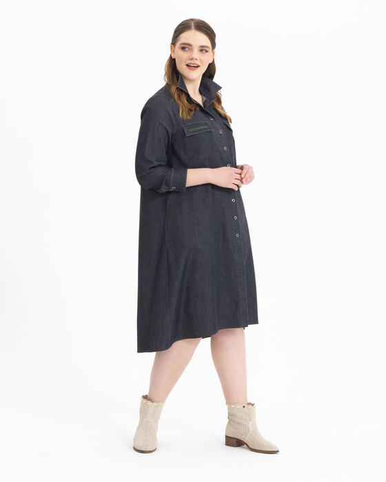 Plus Size Comfortable Cut Jean Tunic