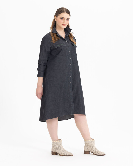 Plus Size Comfortable Cut Jean Tunic