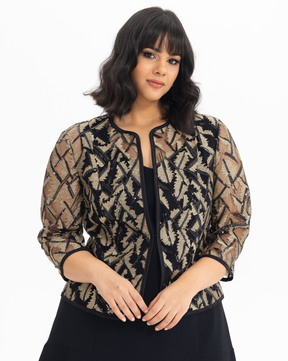 Plus Size Dress Jacket Set SecilStore