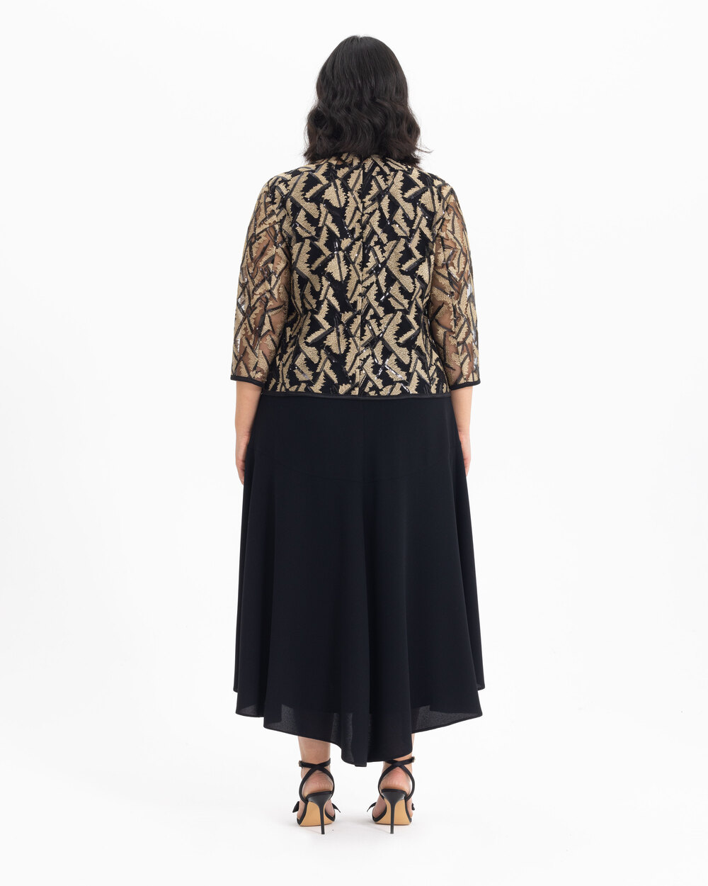 Büyük Beden Elbiseli Ceket Takım