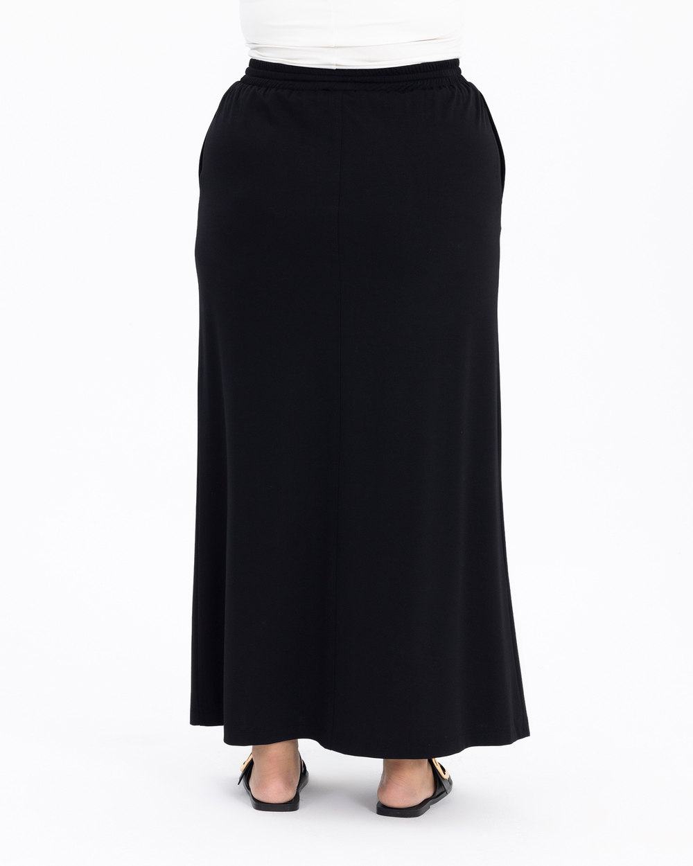 Plus Size Pocket Elastic Waist Skirt SecilStore