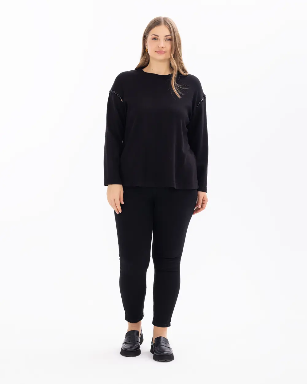 Plus Size Pearl Sprinkles Sweater - Wine – Curvy Sense