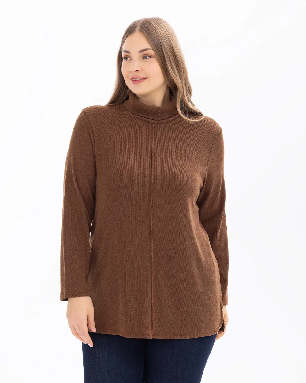 Plus Size Basic Knit Fabric Tunic