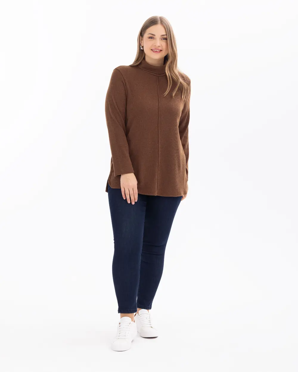 Plus Size Basic Knit Fabric Tunic